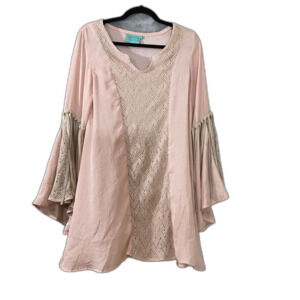 Judith March Fringe crochet Tunic Top sz. S Western Boho Rodeo Chic